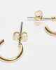 Pieces Pieces 18k plated 3-pack everyday huggie and hoop earrings in gold - 2