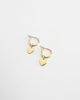 Pieces Pieces 18k plated earrings with heart drops in gold - 4