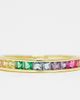 Pieces Pieces 18k plated rainbow stacking ring in gold - 2