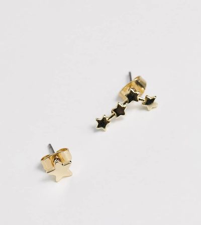 Pieces Pieces 18K plated star constellation studs in gold