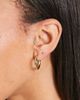 Pieces Pieces 18k plated vintage medium hoops in gold - 2