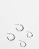Pieces Pieces 2-pack everyday hoop earrings in plated sterling silver - 1