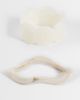 Pieces PIECES 2 pack marble effect bangles in white - 1