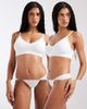 Pieces Pieces 2 pack pointelle thong in white - 1