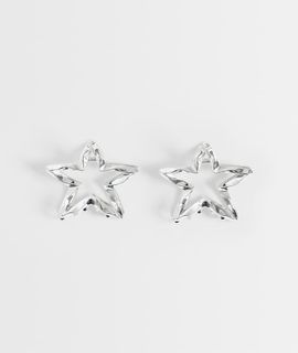 Pieces PIECES 2 pack small metal star clips in silver tone