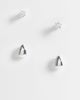 Pieces Pieces 2 pack stacking stud earrings in silver tone - 1