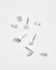 Pieces Pieces 2 pack stacking stud earrings in silver tone - 3