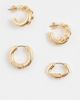Pieces Pieces 2 pack twist hoop earrings in gold tone - 1