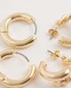 Pieces Pieces 2 pack twist hoop earrings in gold tone - 3