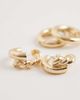 Pieces Pieces 2 pack twist hoop earrings in gold tone - 4