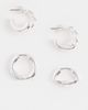 Pieces Pieces 2 pack twist hoop earrings in silver tone - 1