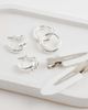 Pieces Pieces 2 pack twist hoop earrings in silver tone - 2