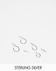 Pieces Pieces 3-pack everyday huggie and hoop earrings in plated sterling silver - 1