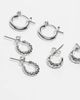 Pieces Pieces 3-pack huggie hoops in silver - 3