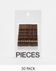 Pieces Pieces 30 pack hair pins card in bronze-Brown - 1