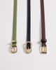 Pieces Pieces 3 pack gold-tone buckle belts in black, brown and olive green-Multi - 2
