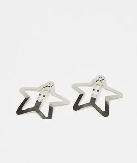 Pieces Pieces 4-pack big star hair clips in silver