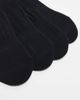 Pieces Pieces 4 pack footsie invisible socks in black - 2