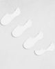 Pieces Pieces 4 pack footsie invisible socks in white - 1