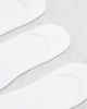 Pieces Pieces 4 pack footsie invisible socks in white - 3