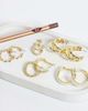 Pieces PIECES 5 pack embellished hoop earrings in gold tone - 2