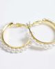Pieces PIECES 5 pack embellished hoop earrings in gold tone - 3