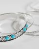 Pieces PIECES 6 pack blue faux stone bangles in silver tone - 2