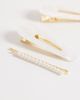 Pieces PIECES 6 pack hair accessories in white - 2