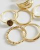 Pieces Pieces 6 pack rings in gold tone - 2