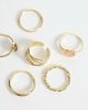 Pieces Pieces 6 pack rings in gold tone - 3