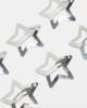Pieces Pieces 6 pack star hair clips in silver - 3