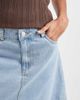 Pieces PIECES a-line mini skirt in light blue denim - 3