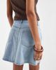 Pieces PIECES a-line mini skirt in light blue denim - 4