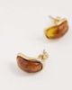 Pieces Pieces amber colored earrings in gold tone - 3