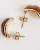 Pieces Pieces amber colored earrings in gold tone - 4
