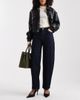 Pieces Pieces barrel leg jeans in dark indigo blue-Navy - 1