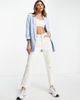 Pieces Pieces blazer with ruched sleeves in baby blue - 3