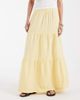 Pieces PIECES boho tiered maxi skirt in pastel yellow - 2