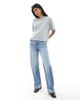 Pieces Pieces boxy sweat t-shirt in light gray - 1