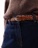 Pieces Pieces braided faux leather belt in cognac-Brown - 2