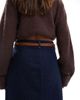 Pieces Pieces braided faux leather belt in cognac-Brown - 3