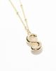 Pieces Pieces bubble initial 'S' necklace in gold - 2