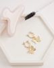 Pieces PIECES butterfly hoop earrings in gold tone - 2