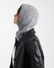 Pieces Pieces cable knit balaclava in dark gray melange - 2