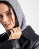 Pieces Pieces cable knit balaclava in dark gray melange - 3