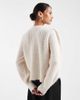 Pieces Pieces cable knit cardigan with constrast bow ties in cream-White - 3