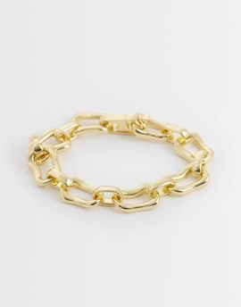 Pieces PIECES chunky bracelet in gold tone