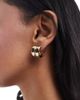 Pieces Pieces chunky double hoop earrings in gold - 1