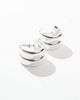 Pieces Pieces chunky double hoop earrings in silver - 2