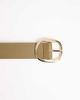 Pieces Pieces chunky gold-tone buckle belt in olive green - 2